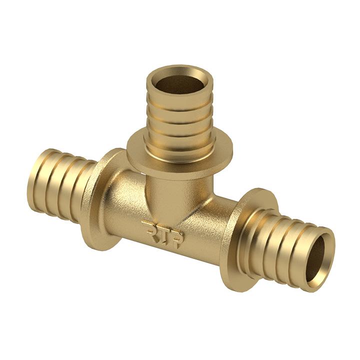 тройник аксиальный латунь 40 желт. rtp 29309 от BTSprom.by