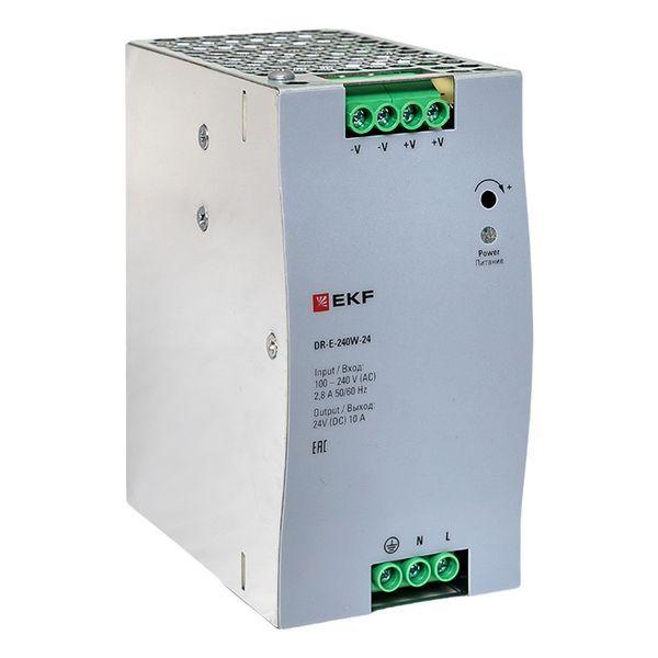 блок питания на din-рейку 240вт uвх ~ 220в ac uвых - 24в dc постоянного тока ekf dr-e-240w-24 от BTSprom.by