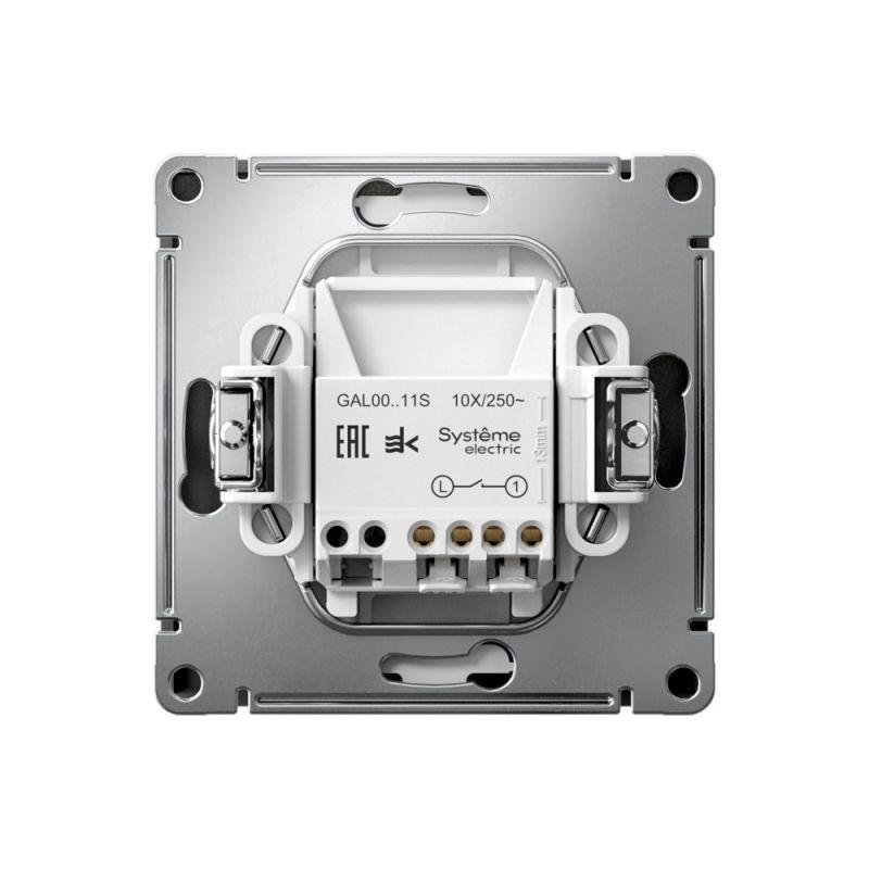  Выключатель 1-кл. ArtGallery 10AX быстрозажим. клем. механизм базальт SE GAL001411S фото в каталоге от BTSprom.by