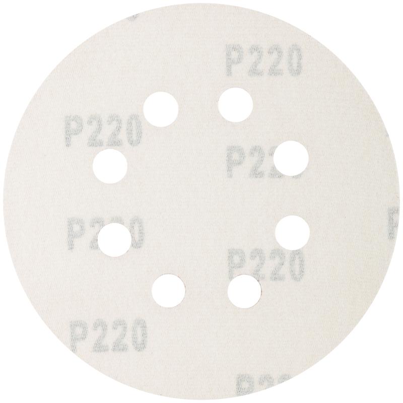  Набор кругов абразивных шлифовальных перфорированных на ворсовой основе под "липучку" Р220 125мм (уп.5шт) Profi Cutop 85-624 фото в каталоге от BTSprom.by