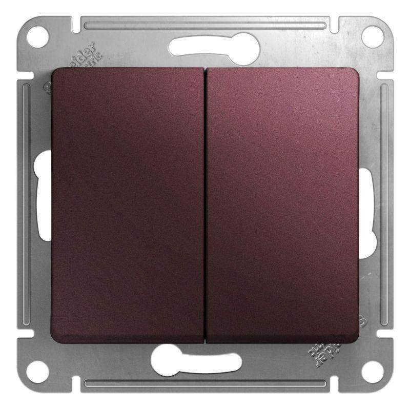 выключатель 2-кл. сп glossa 10а ip20 (сх. 5) 10ax механизм баклажан. se gsl001151 от BTSprom.by