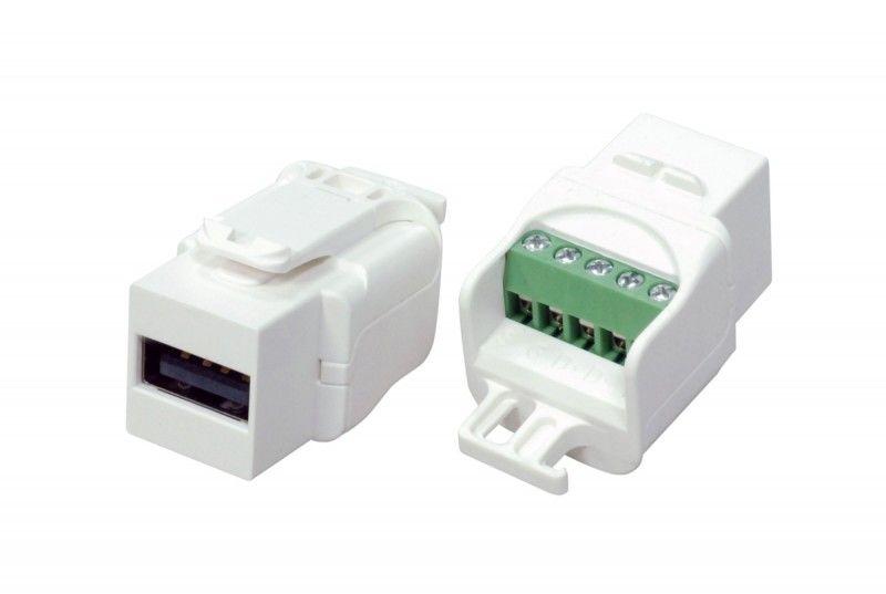вставка kj1-usb-a2-scrw-wh формата keystone jack usb 2.0 (type a) под винт rohs бел. hyperline 251290 от BTSprom.by