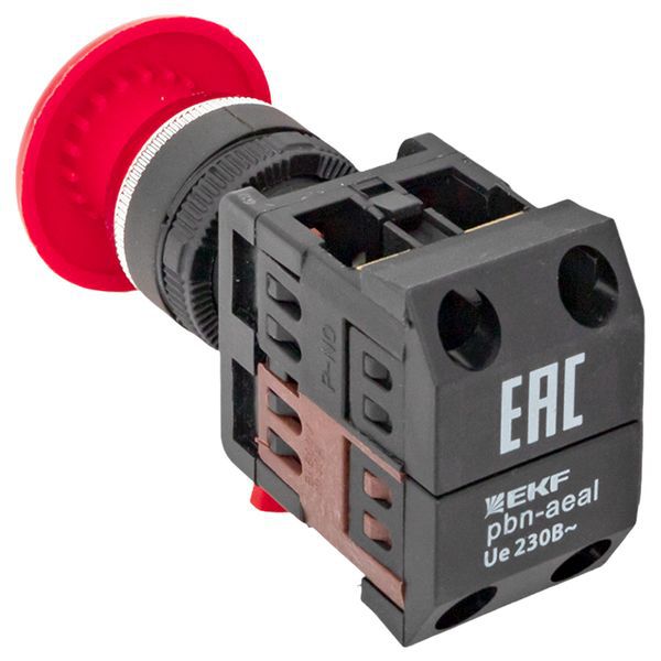  Кнопка "Грибок" AEAL-22 NO+NC с фиксацией красн. PROxima EKF pbn-aeal-r фото в каталоге от BTSprom.by