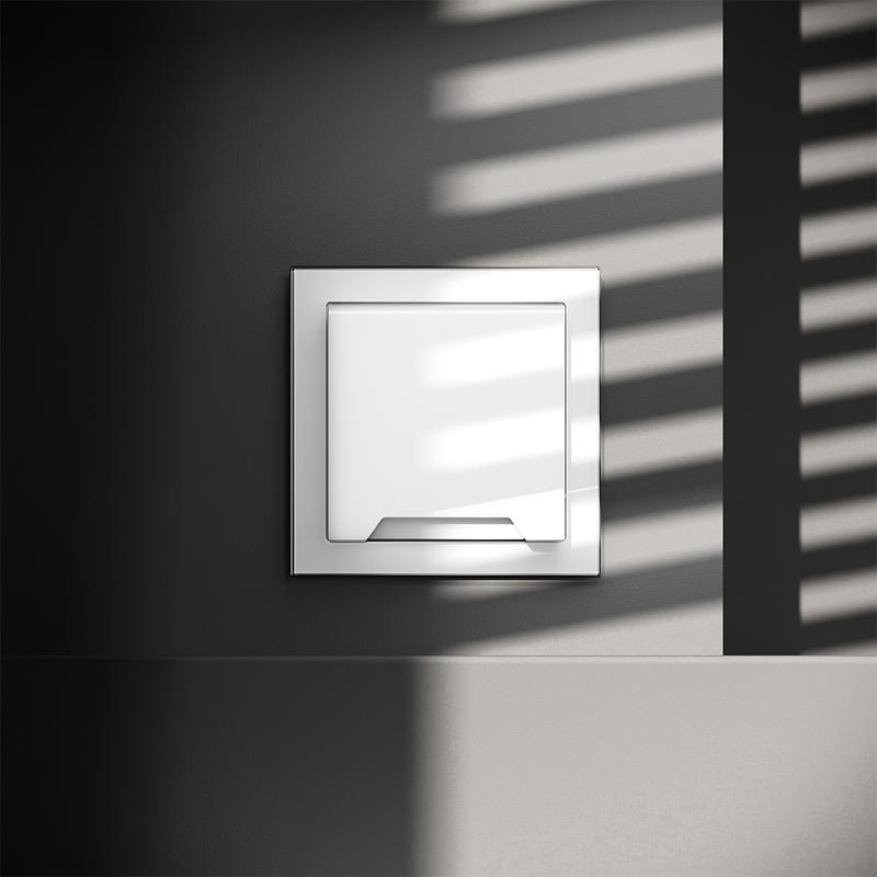  Розетка 1-м СП S70 16А с заземл. защ. шторки + крышка механизм бел. глянцевый Voltum VLS040301 фото в каталоге от BTSprom.by