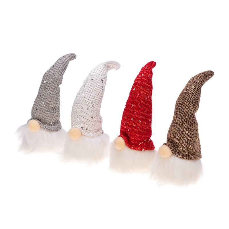  Набор из 4 гномиков в новогодних колпаках 20см тепл. бел. 3хLR1130 (в комплекте) Neon-Night 513-016 фото в каталоге от BTSprom.by
