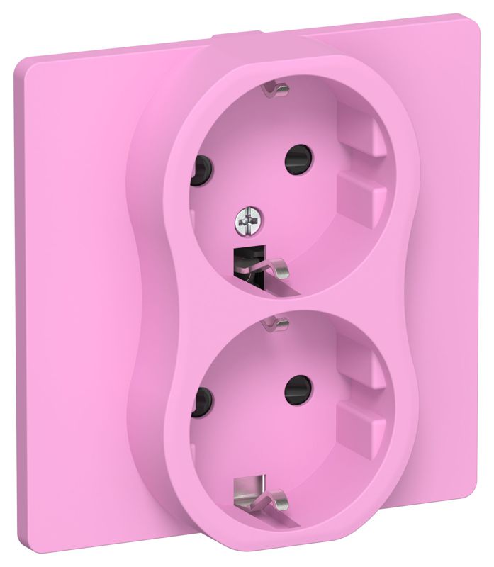 розетка 2-м сп flite рсш12-0-к-флпр 16а с заземл. с защ. шторками в сборе механизм пурпур. iek fi-r24c-16-k99 от BTSprom.by