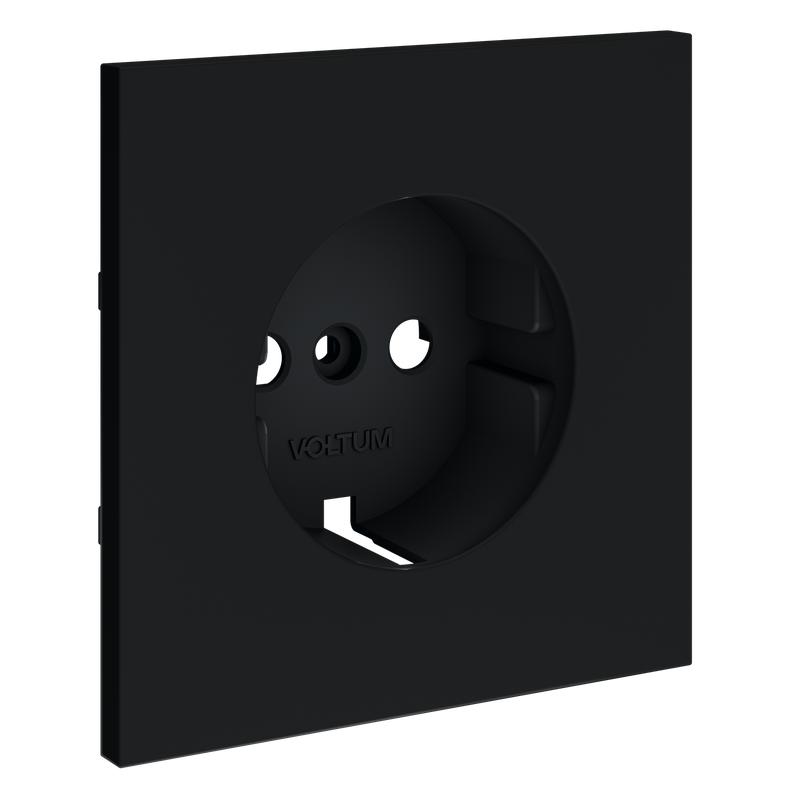 накладка для розетки с заземлением s70 графит voltum vls000607 от BTSprom.by