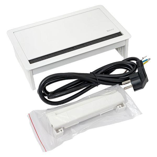  Блок розеточный встраиваемый настольный выдвижной 8 модулей бел. C-Line EKF cl-vnbv-8-w фото в каталоге от BTSprom.by