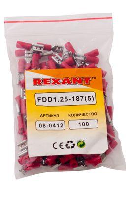  Клемма плоская изол. (гнездо) (VF 1.25-187(8)) REXANT 08-0412 фото в каталоге от BTSprom.by