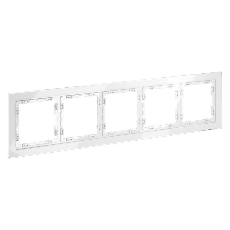  Рамка 5-м S70 стеклян. бел. Voltum VLS110501 фото в каталоге от BTSprom.by