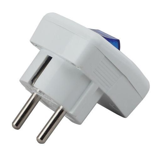 вилка с заземл. с выкл. 16а бел. vx5-w эра б0039675 от BTSprom.by