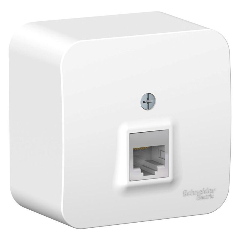 розетка компьютерная 1-м оп blanca rj45 кат.5e с изолир. пластиной бел. se blnia045001 от BTSprom.by