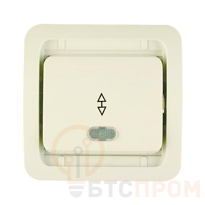 Переключатель перекрестный 1-кл. СП Mimoza 10А IP20 без вставки с подсветкой крем. Makel 32025 фото в каталоге от BTSprom.by  Переключатель перекрестный 1-кл. СП Mimoza 10А IP20 без вставки с подсветкой крем. Makel 32025 фото в каталоге от BTSprom.by