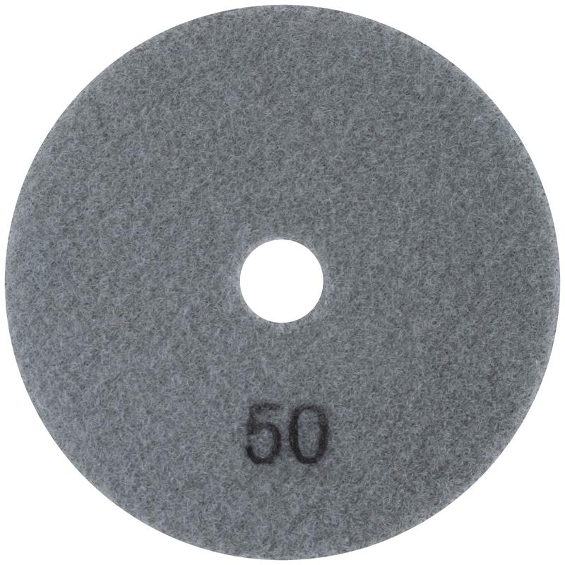  Круг шлифовальный алмазный гибкий АГШК (липучка) влажное шлифование 100мм Р 50 FIT 39841 фото в каталоге от BTSprom.by