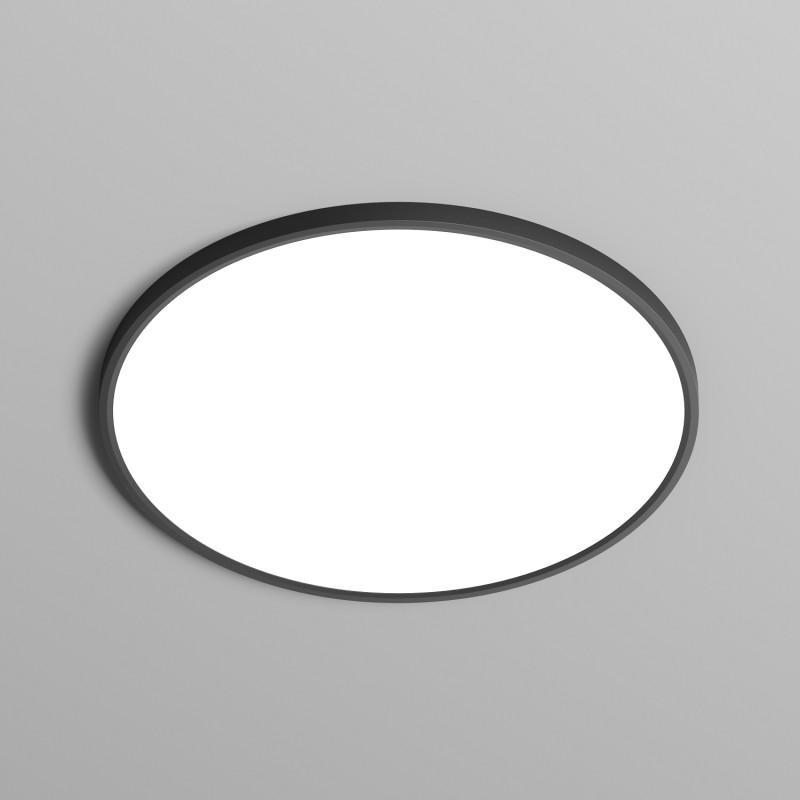 светильник thin 50вт 3000к/4000к/6500к ip40 накладной переключатель цветовой температуры на корпусе полимер черн. denkirs 723086 от BTSprom.by