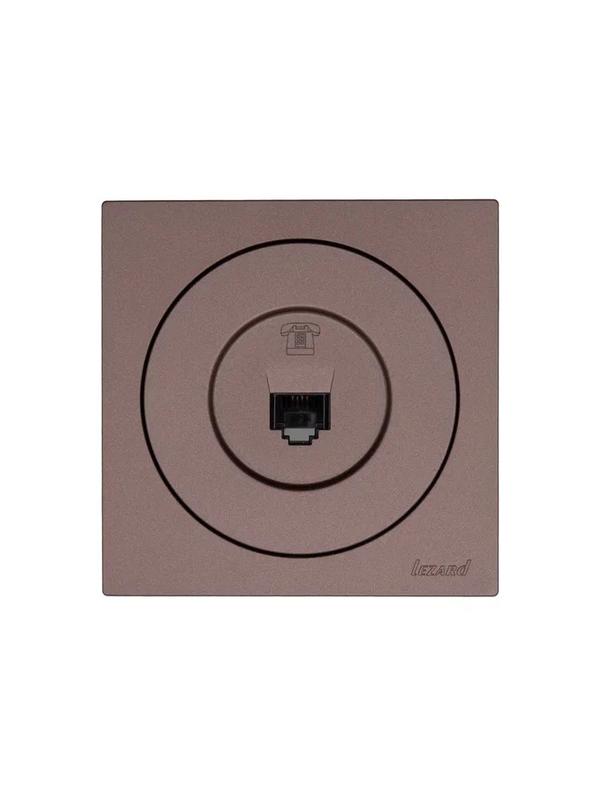  Розетка телефонная СП OSEN RJ11 евро механизм шоколад LEZARD 743-7388-137 фото в каталоге от BTSprom.by