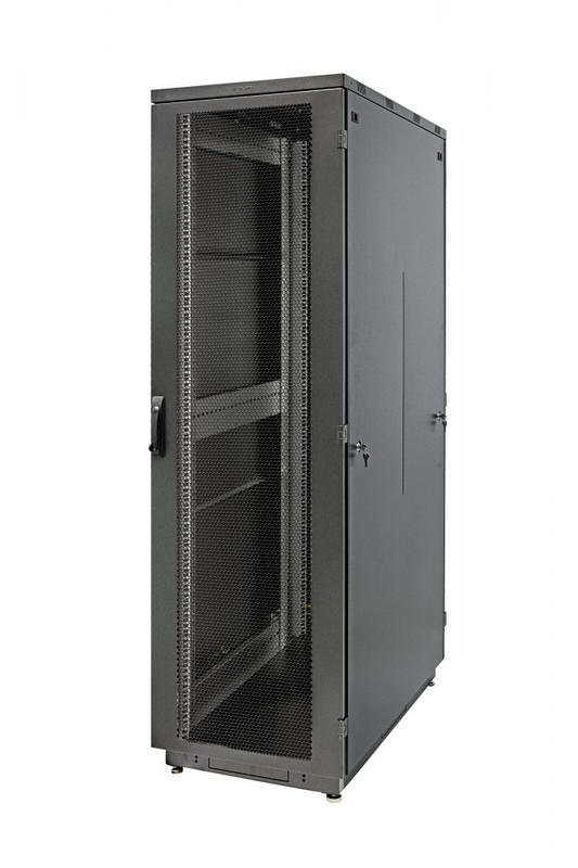 шкаф racknet s3000 22u 600х1000 передн. дверь перфорир. одностворчат.; задн. дверь перфорир. одностворчат. черн. eurolan 60f-22-6a-34bl от BTSprom.by