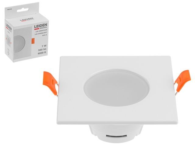 светильник светодиодный встраиваемый квадрат 7 вт 4000к, ip64 sps-s leiden electric (90*90 мм) 807016 от BTSprom.by