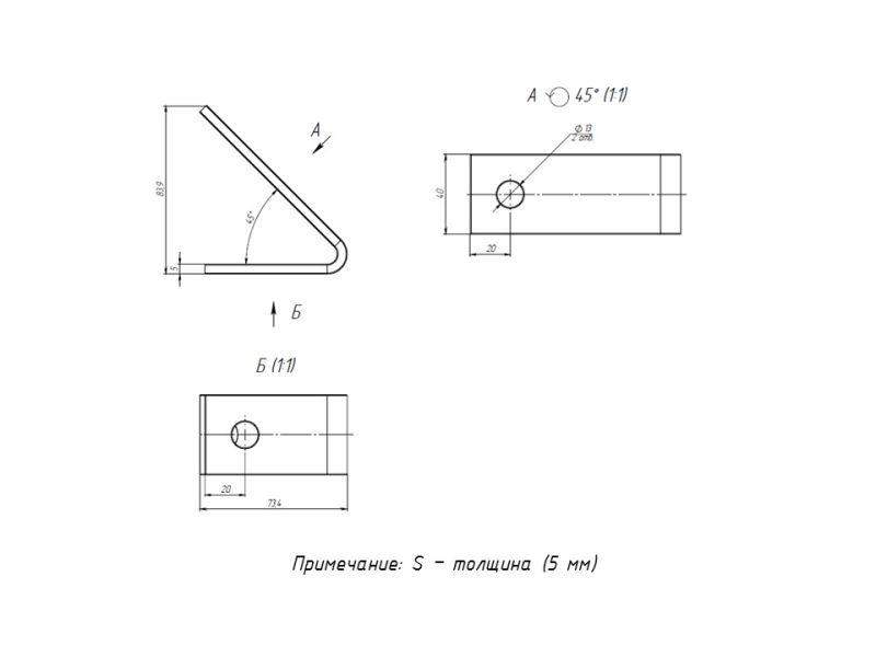  Пластина STRUT угловая 45град. 4 отверстия HDZ EKF stpu445-HDZ фото в каталоге от BTSprom.by
