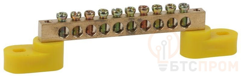 Шина PE "земля" на двух угловых изоляторах ШНИ-6х9-10-У2 желт. NO-222-110-1 ЭРА Б0044159 фото в каталоге от BTSprom.by  Шина PE "земля" на двух угловых изоляторах ШНИ-6х9-10-У2 желт. NO-222-110-1 ЭРА Б0044159 фото в каталоге от BTSprom.by