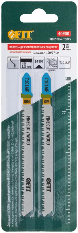  Полотно по дереву Bimetal остроконечные зубья 100/77/1.8мм (T101AIF) (уп.2шт) FIT 40900 фото в каталоге от BTSprom.by