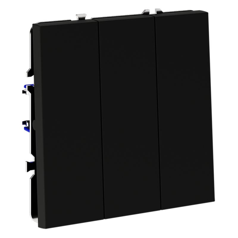  Выключатель 3-кл. СП S70 10А механизм черн. матов. Voltum VLS030108 фото в каталоге от BTSprom.by