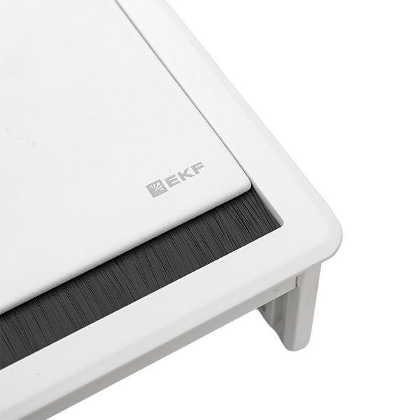  Блок розеточный встраиваемый настольный выдвижной 8 модулей бел. C-Line EKF cl-vnbv-8-w фото в каталоге от BTSprom.by