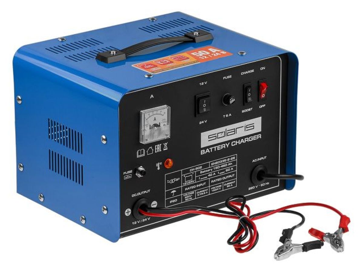 зарядное устройство solaris ch-502 (12 в / 24 в, 50 а, 150 - 450 а*ч, boost) ch502011 от BTSprom.by