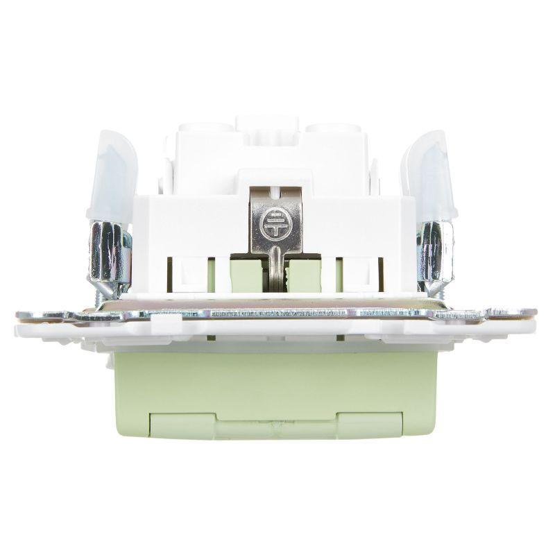  Розетка 1-м SKANDY 16А IP44 с заземл. защ. шторки с крышкой SK-R11G мятный IEK SK-R16-16-44-K06 фото в каталоге от BTSprom.by