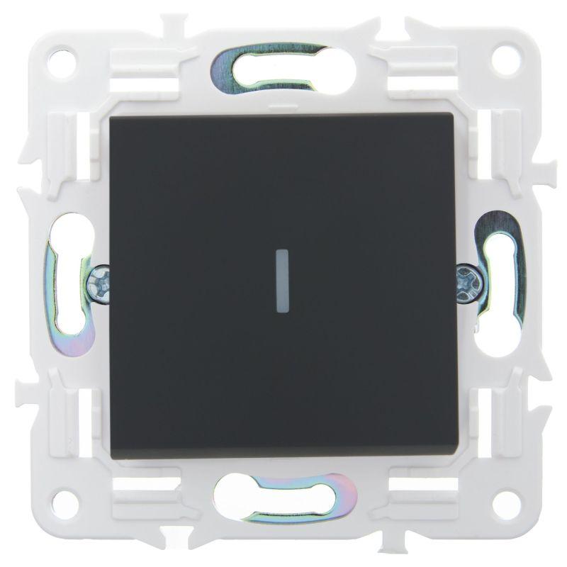  Выключатель проходной 1-кл. SKANDY 10А SK-V08G с индикацией графит IEK SK-V12-1-10-K53 фото в каталоге от BTSprom.by