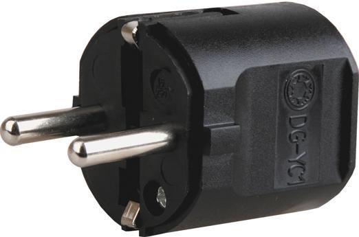 вилка штепсельная s1-pz с заземл. черн. (уп.2шт) volsten 9357 от BTSprom.by