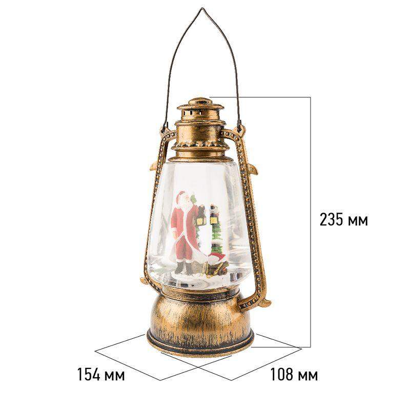  Фонарь декоративный Санта Клаус 1LED тепл. бел. 1.5Вт IP20 эффект снегопада с подсветкой Neon-Night 501-066 фото в каталоге от BTSprom.by