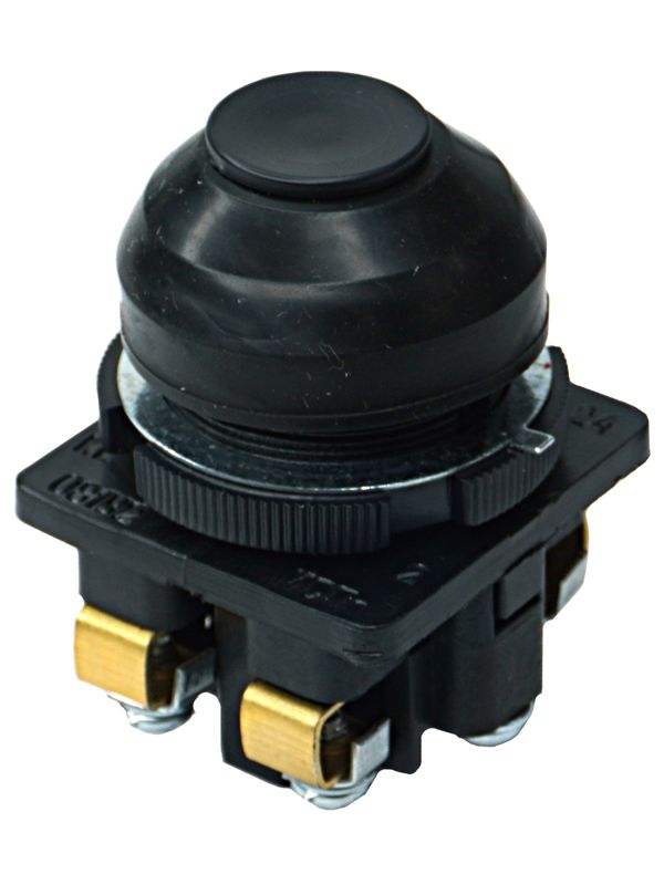 выключатель кнопочный ке-081 у2 исп.2 1но+1нз цилиндр 10а ip54 660в черн. электротехник et502364 от BTSprom.by