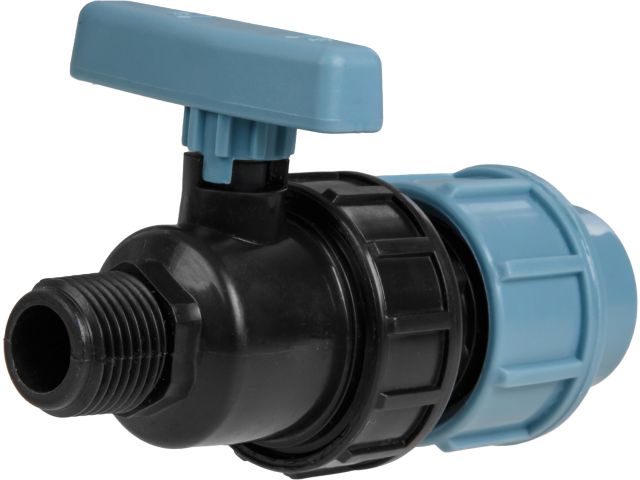 кран шар. пэ 25 х 3/4" нар., av engineering (полипропилен, макс.  16 бар, макс.  40 °с) ave1332534m от BTSprom.by