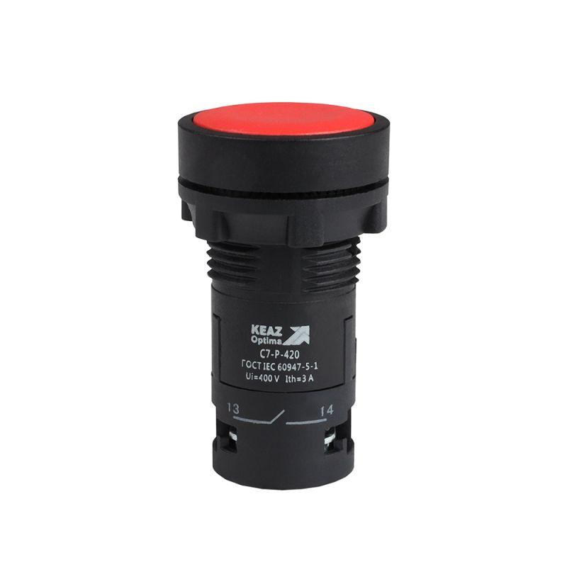 кнопка optisignal compact d22 с7-p-420 красн. 2но xb7na43 кэаз 362051 от BTSprom.by