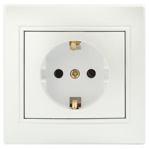 розетка 1-м сп plano 1-202-06 16а ip20 250в 2p+e schuko перламутр intro б0053883 от BTSprom.by