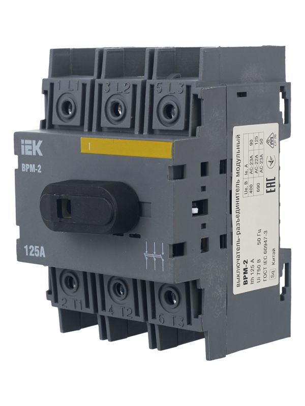  Выключатель-разъединитель модульный 3п 125А ВРМ-2 KARAT IEK MVR20-3-125 фото в каталоге от BTSprom.by