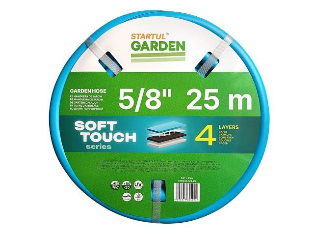 шланг поливочный 5/8" 25м startul garden soft touch (st6040-5/8-25) (4 слоя) st6040-5/8-25 от BTSprom.by