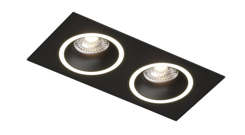  Светильник 15Вт GU10 IP20 LED встраив. алюм. черн. DENKIRS 680428 фото в каталоге от BTSprom.by