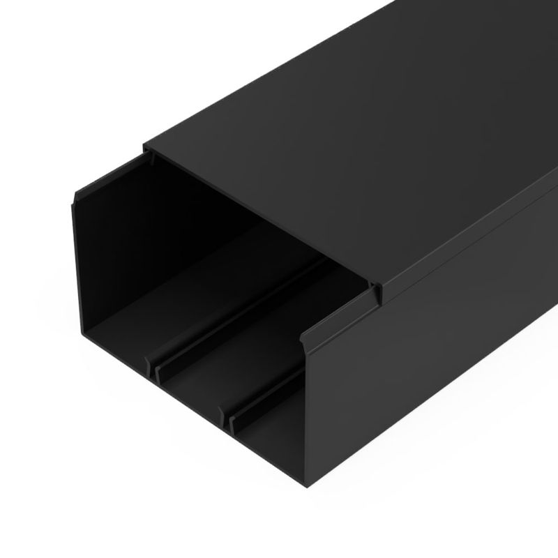 кабель-канал 100х60 l2000 с двойн. замком черн. промрукав pr03.0222 от BTSprom.by