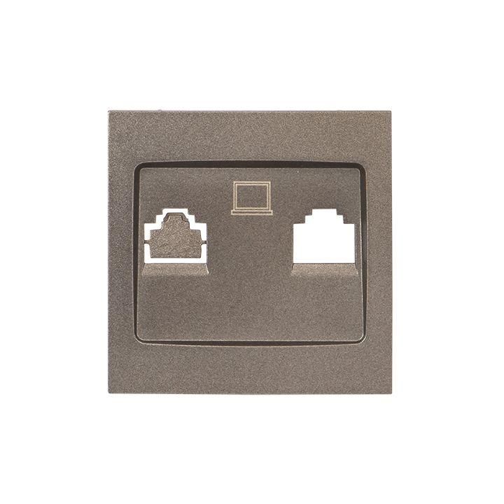 панель лицевая валенсия для розетки 2-м rj-45 графит proxima ekf esk02-l-035-60 от BTSprom.by