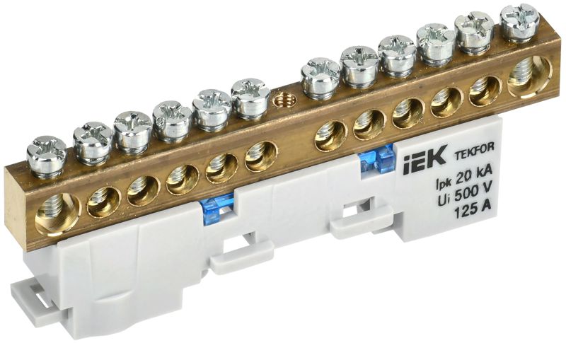 шина нулевая n неизол. на универс. держ. 8х12-12-с tekfor iek tf-nn20-12-dl-k07 от BTSprom.by