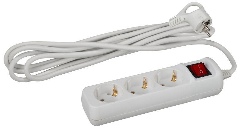 удлинитель 3х3м с заземл. 16а ip20 u-3es-3m-3х1 пвс 3х1 с выкл. эра б0028378 от BTSprom.by