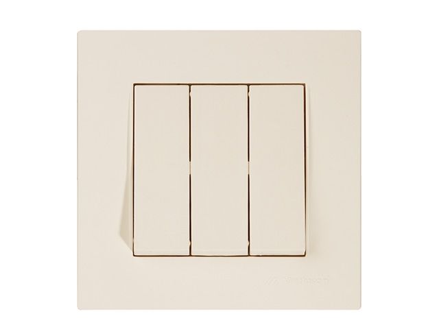 выключатель 3- клав. (скрытый, пруж. зажим) кремовый, rita, mutlusan (10 a, 250 v, ip 20) 2220 409 0102 от BTSprom.by
