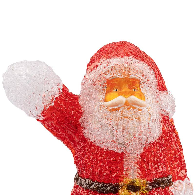  Акриловая светодиодная фигура Санта Клаус приветствует 30 см, 40 светодиодов фото в каталоге от BTSprom.by