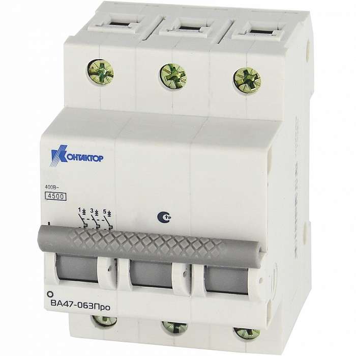 выключатель автоматический модульный 3п c 4а 4.5ка ва 47-063 контактор 7000143 от BTSprom.by