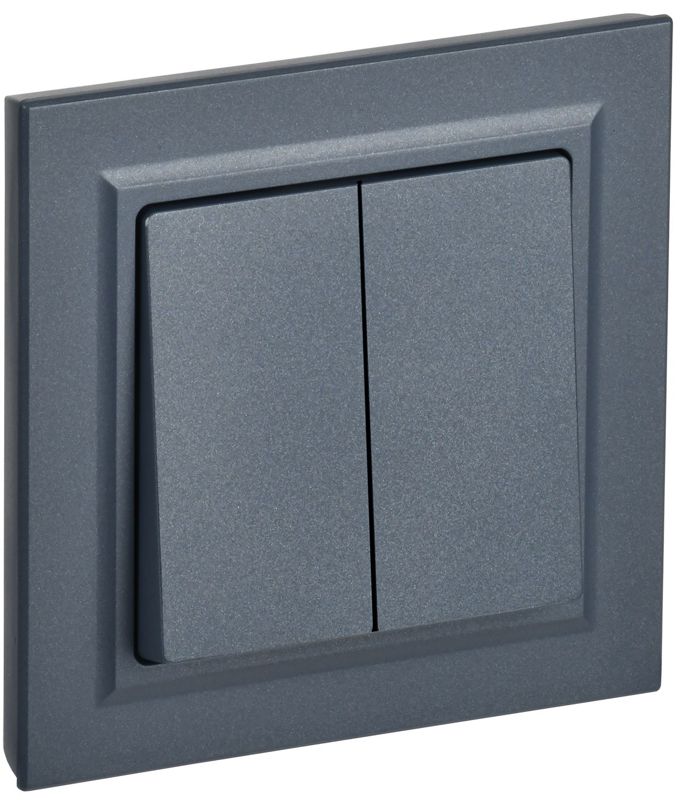 выключатель 2-кл. сп brite вср10-2-0-брм 10а в сборе маренго iek br-v20-0-10-k35-f от BTSprom.by