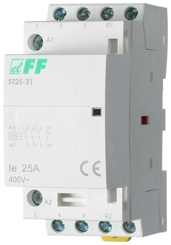 контактор st25-31 (3no+1nc 4вт 2 модуля монтаж на din-рейке 230в ac 25а ip20) f&f ea13.001.008 от BTSprom.by