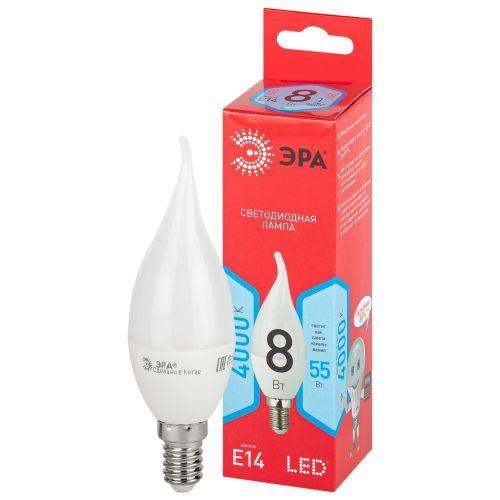 лампа светодиодная red line led bxs-8w-840-e14 r 8вт bxs свеча на ветру 4000к нейтр. бел. e14 эра б0051848 от BTSprom.by