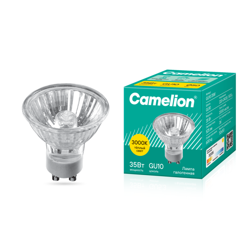лампа галогенная jcdrc 220в 35вт gu10 camelion 5561 от BTSprom.by